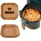Kit 100 forma de airfryer descartavel antiaderente de papel cozinha quadrado fritadeira cozimento em oferta