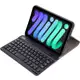 Capa com teclado para iPad Mini 6 8.3" Polegadas Couro Preto com duração de até 35 horas de bateria em oferta