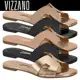 Rasteira Slide Chinelo Feminino Vizzano Glitter Delicado ORIGINAL em oferta