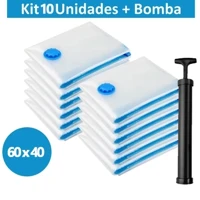 Imagem da promoção Kit 10 Saco a Vacuo Organização de Roupas Mala Viagem Guarda Roupa Com bomba de ar