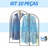 Imagem da promoção Kit 10 Capas Protetora Para Roupas Terno Vestido Roupa Zíper - Art House