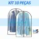 Kit 10 Capas Protetora Para Roupas Terno Vestido Roupa Zíper - Art House em oferta