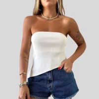 Imagem da promoção Blusa Tomara que Caia Assimétrica Canelada: O Ponto Alto da Moda Moderna