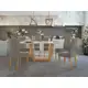 Mesa de Jantar 1,70 Apogeu com vidro Serigrafado e 6 cadeiras Apogeu de tecido Suede Animale Bege Am em oferta