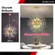 Pendente Dente De Leão Cristal Dourado Cromado Rose Luminária Bola Cristal 45cm em oferta