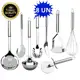 Conjunto De Utensílios De Cozinha 100% Inox Talheres Escumadeira em oferta