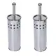 Kit 2 Escovas Sanitária Vassoura Vaso Aço Inox Suporte Banheiro - KeHome em oferta