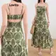 Lovito Boho Paisley Ruffle Hem Vestido franzido para mulheres em oferta