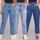 Calça Mom Jeans Com Cinto E Fivela Encapada Feminina Levanta Bumbum Cintura Alta Sem Lycra em oferta
