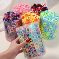 Imagem da promoção 100Pcs/set Faixa De Cabelo Elástico Colorido Para Meninas Baby Sweet Ponytail Scrunchie Acessórios C