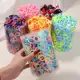 100Pcs/set Faixa De Cabelo Elástico Colorido Para Meninas Baby Sweet Ponytail Scrunchie Acessórios C em oferta