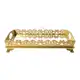 Bandeja Retangular - Fundo Espelhado Dourado - Decoração com Alça de Mesa - Magicril Decor em oferta