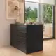 Bancada Bartira Gourmet com 1 Porta, 4 Gavetas e 1 Prateleira - 126cm de largura - Preto Stone e Gra em oferta