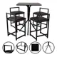 Kit Mesa Com 4 Banquetas Bistrô Quadradas Baixas Varanda em oferta