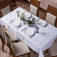 Imagem da promoção toalha de mesa jacquard 4 , 6 e 8 lugares cores natalinas , reveillon , jantar , eventos especiais ,