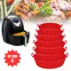 Kit 6 Forma de Silicone para Fritadeira Air Fryer com Alça Antiaderente Cozinha em oferta