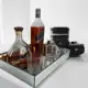 Bandeja Espelhada Decoração Sala Jantar Bebidas Bar Café 30x20cm de Mesa Luxo - REI DOS VIDROS em oferta