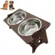 Comedouro Pet Elevado Duplo Gato E Cachorro 2 Tigelas Inox - MagicBox em oferta