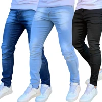 Imagem da promoção kit 3 calças jeans masculina skinny com elastano linha premium