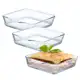 Kit 3 Assadeira Travessa Refratária Alças Quadrada Vidro Forno 750ml em oferta