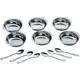Conjunto Jogo De Tigelas Com Colheres Inox Para Sobremesa - Madefer Inox em oferta