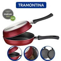 Imagem da promoção Omeleteira Aluminio 20cm Antiaderente Resistente Vermelho - Tramontina P.