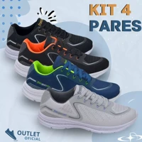 Imagem da promoção Kit 4 Pares Tênis Esportivos Masculino/Feminino para Academia e Esporte