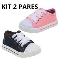 Imagem da promoção Kit 2 Pares Tênis Infantil Menina e Menino Star Escolar Confortável Antiderrapante