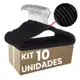 Cabide Veludo Premium Preto Adulto Kit 10 Peças Maxx em oferta