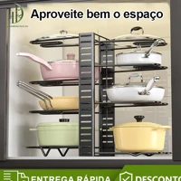 Imagem da promoção Organizador de Panelas Armário Suporte Ajustável