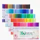 100 Cores 2 Em 1 Brush Lettering E Ponta Fina Dual Pen Canetinha Colorir Desenho em oferta
