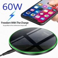 Imagem da promoção Carregador Sem Fio De 60W Rápido QC 3.0 Para iPhone 14 13 12 11 XS XR X 8 Samsung S22 S21 S20