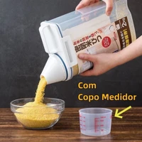 Imagem da promoção Pote Hermético 2L Com Medidor Organizador De Alimentos Mantimentos Arroz