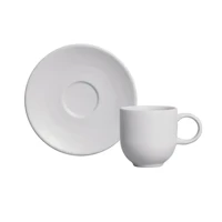 Imagem da promoção Conjunto com 6 Xícaras e Pires para Café Porto Brasil Coup Vit em Stoneware Cinza - 97 ml