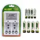 Kit Carregador De Pilhas AA/AAA/Bateria 9v Recarregáveis em oferta
