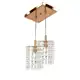 Lustre Pendente Clearcast Duplo Cristal Legitimo New Cobre - MARRYLUZ em oferta