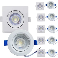 Imagem da promoção Kit 10 pcs Luminária LED Spot 7w 10w Redondo Quadrado Embutido Branco Frio Quente 3000k 6500k Bivolt