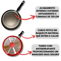 Imagem da promoção Tapioqueira, Crepeira e Frigideira Tamanho 22cm Antiaderente Com 5 Camadas De Teflon - Marcolar