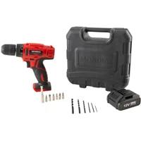 Imagem da promoção Furadeira e Parafusadeira Mondial a Bateria 12V com Maleta Power Tools FPF-06M