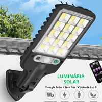 Imagem da promoção Kit MINI Luminária Solar Parede Refletor 180Cob 180w Controle Sensor Presença Prova D'Água 3 Funções