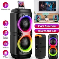 Imagem da promoção Caixa de som Bluetooth Com Led RGB Portátil FM USB TWS 50W -MS3628BT