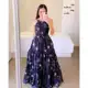 Vestido longo lastex com alças reguláveis Todas as ocasiões Elegante e Confortável em oferta