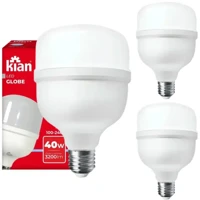 Imagem da promoção Kit 3 Lâmpadas Led Bulbo 40W Bivolt Alta Potencia Branca Fria 6500k Para Casa e Comércio - KIAN