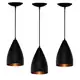 Kit 3 Luminaria Pendente De Teto Vegas Alumínio Preto/cobre - MKAE Iluminação em oferta