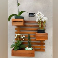 Imagem da promoção Casa Nova Painel Vertical Madeira Maciça Lei 3 Cachepôs para Jardim