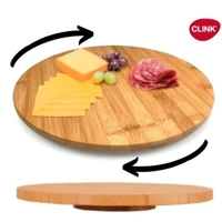 Imagem da promoção Tabua De Bambu Com Base Giratória Centro De Mesa Para Petiscos 32cm