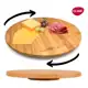 Tabua De Bambu Com Base Giratória Centro De Mesa Para Petiscos 32cm em oferta