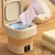 Mini Máquina de Lavar Portátil 11L Dobrável 110V/220V Lava Roupas Íntimas e Pequenas com Centrífuga em oferta