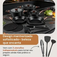 Imagem da promoção Kitchens Conjunto de Panelas Antiaderentes Premium com Acessórios – Design Moderno e Alta Durabilida