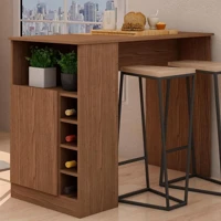 Imagem da promoção Bancada de Cozinha Genialflex Romana Porta Adega Ébano Fosco